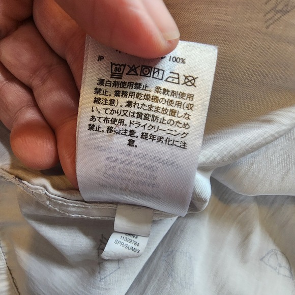 Eddie Bauer Shirt Men's Size TXL Light Gray Tent‎ Print Lightweight Slim Fit - Picture 7 of 11